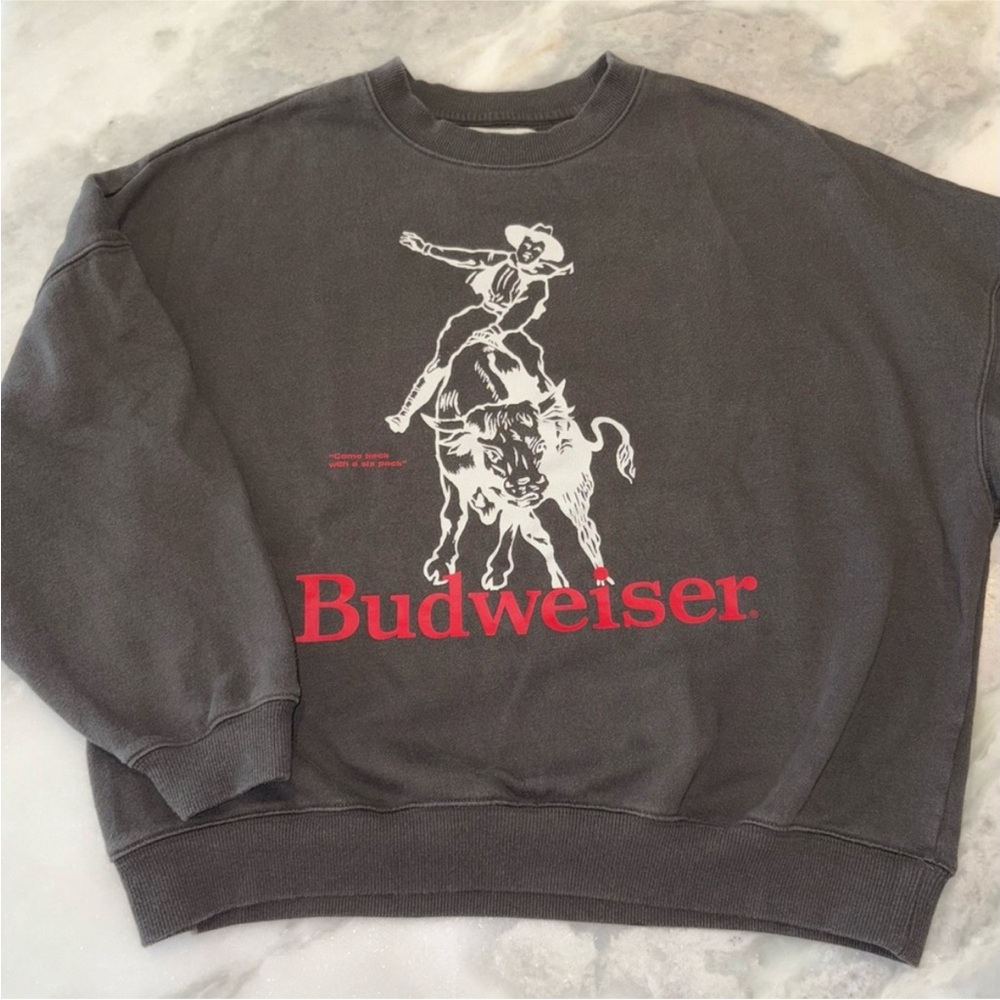 PacSun Budweiser Dark Gray Crewneck
